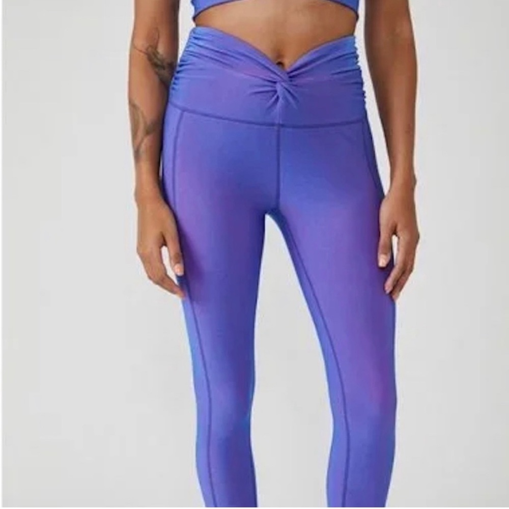 FP MOVEMENT You Glow Girl Legging Purple combo/ yoga pants MEDIUM NWOT